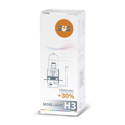 Галогенная лампа 12V H3 55W PK22s Standard +30%
