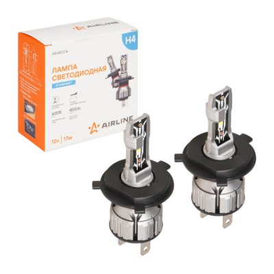 Лампа светодиодная 12V H4 6000К для рефлекторной/линзованной оптики, комплект 2 шт., STANDART