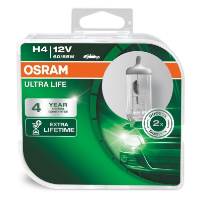 Комплект галогенных ламп H4 12V 60/55W Ultra Life