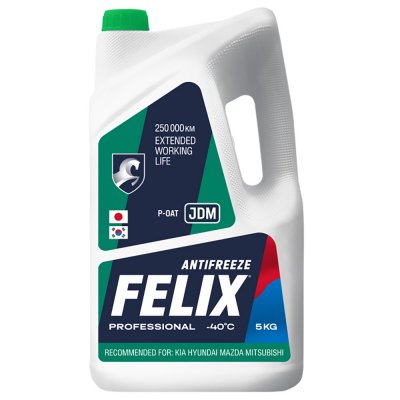 Антифриз FELIX JDM G12++ 5 кг. зеленый