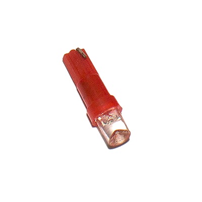 Лампа светодиодная 12V W1,2W T5 1SMD Red