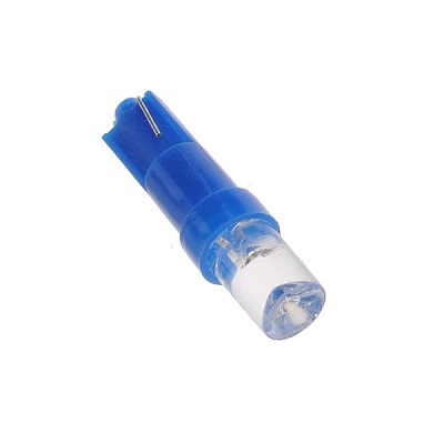 Лампа светодиодная 12V W1,2W T5 1SMD Blue