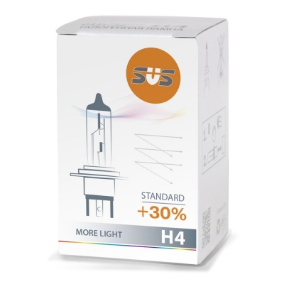 Галогенная лампа 12V H4 60/55W P43t Standard +30%