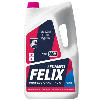 Антифриз FELIX JDM G12++ 5 кг. розовый