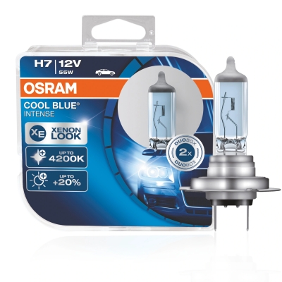Комплект галогенных ламп H7 12V 55W Cool Blue Intense 5000K