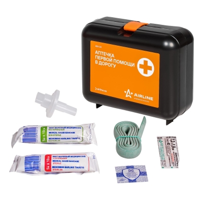 Аптечка первой помощи в дорогу, пластиковый футляр