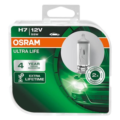 Комплект галогенных ламп H7 12V 55W Ultra Life